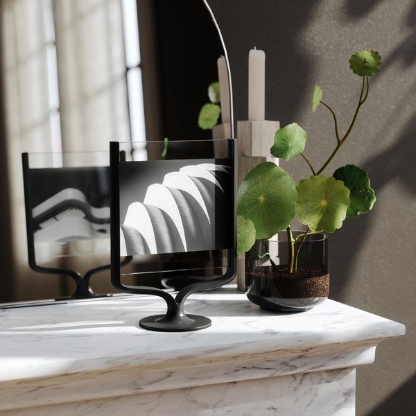 Černý kovový stojací rámeček 18x25 cm Wishbone – Umbra-image-1