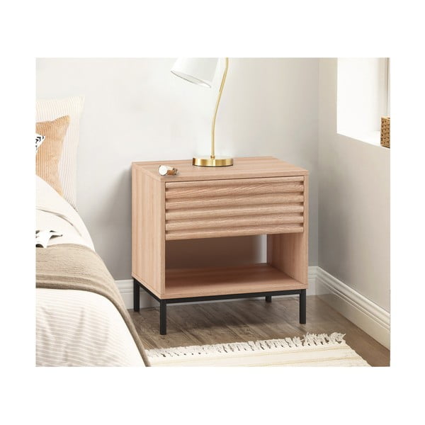 Noční stolek s deskou v dubovém dekoru v přírodní barvě Celine – Støraa-image-1