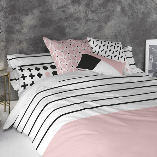 Sada 2 bavlněných povlaků na polštář Blanc Blush, 50 x 75 cm-image-1