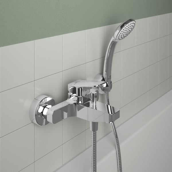 Vanová nástěnná baterie v leskle stříbrné barvě Ceraplan – Ideal Standard-image-2