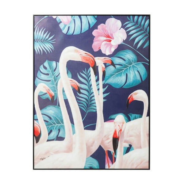 Obraz Kare Design Touched Flamingo, 122 x 92 cm