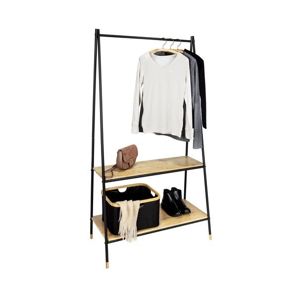 Černý/přírodní kovový stojan na oblečení Loft – Wenko-image-2