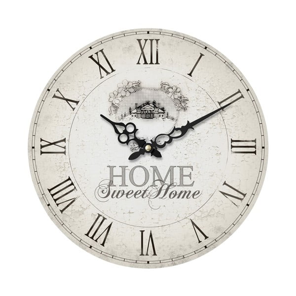 Světlé nástěnné hodiny Premier Housewares Home Sweet Home