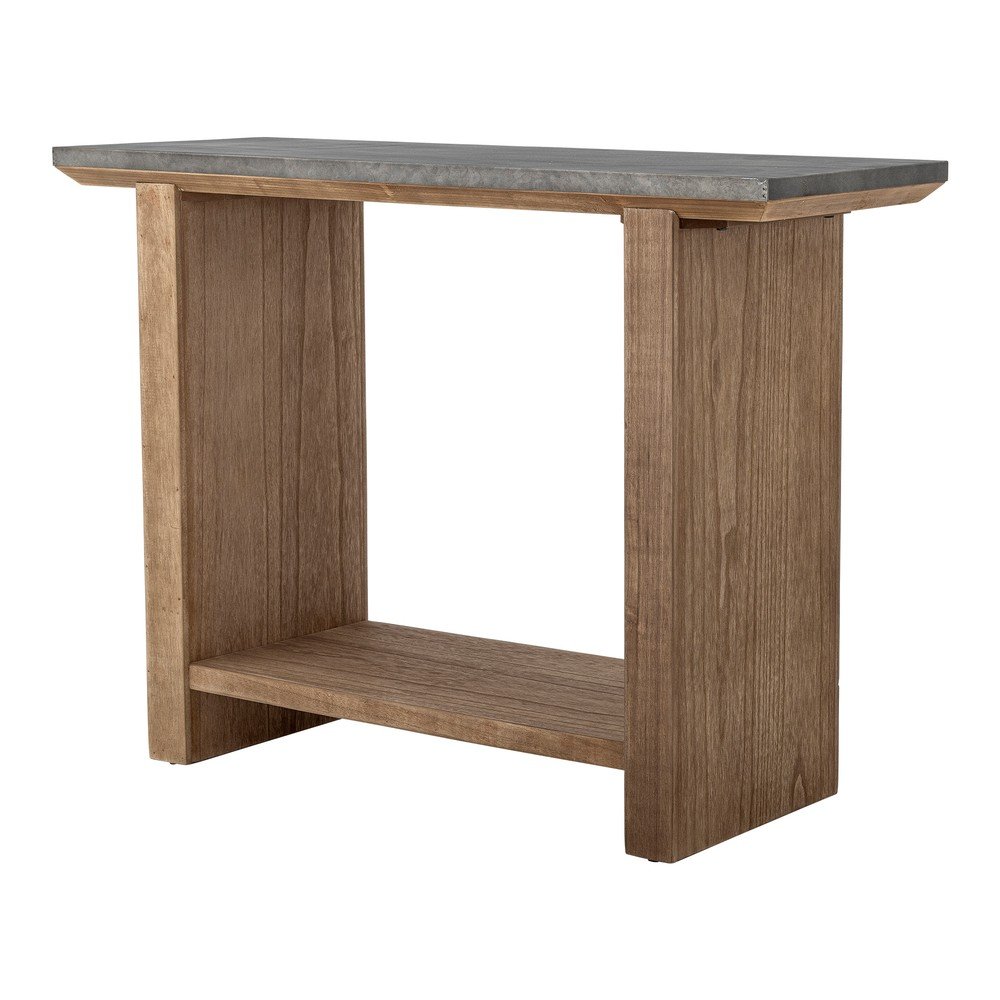 Konzolový stolek s kovovou deskou v přírodní barvě 40x110 cm Riva – Bloomingville