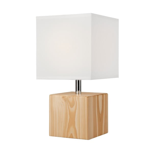 Světle hnědá stolní lampa s textilním stínidlem, výška 29,5 cm Natura – LAMKUR