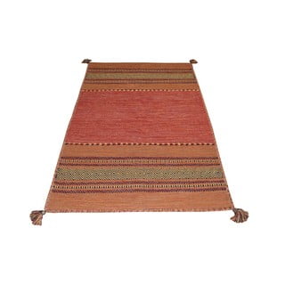 Oranžový bavlněný koberec Webtappeti Antique Kilim, 160 x 230 cm
