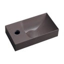 Tmavě hnědé betonové umývátko 31x17 cm Piccolino – Sapho