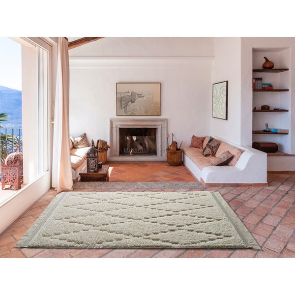 Krémový koberec Universal Kai Geo, 75 x 155 cm-image-1