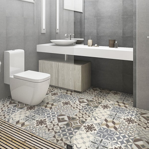 Voděodolná samolepka na podlahu Ambiance Brown Style, 100 x 60 cm-image-3