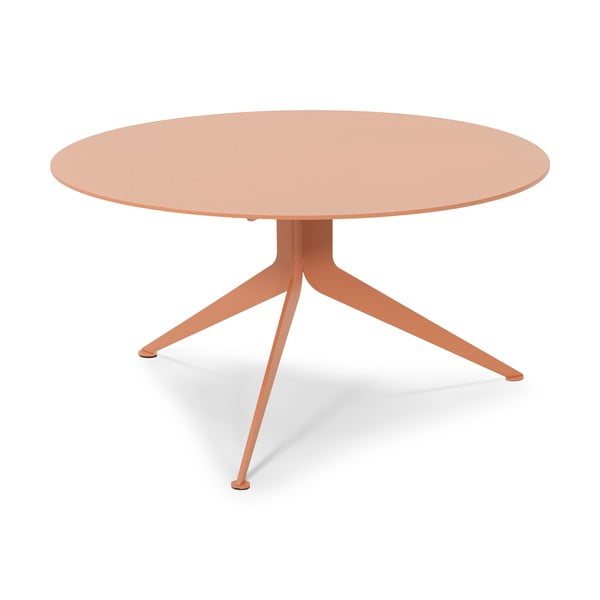 Kovový kulatý konferenční stolek v lososové barvě ø 78 cm Daley – Spinder Design