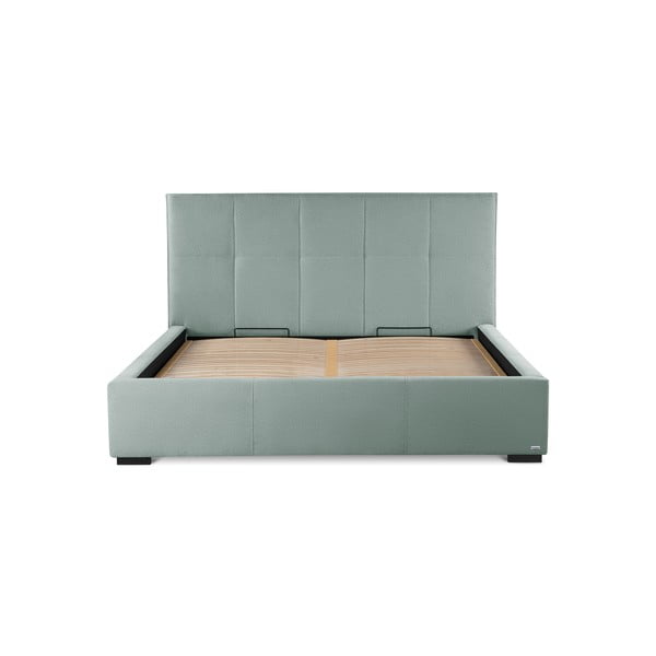Mentolově zelená dvoulůžková postel s úložným prostorem Guy Laroche Home Allure, 180 x 200 cm