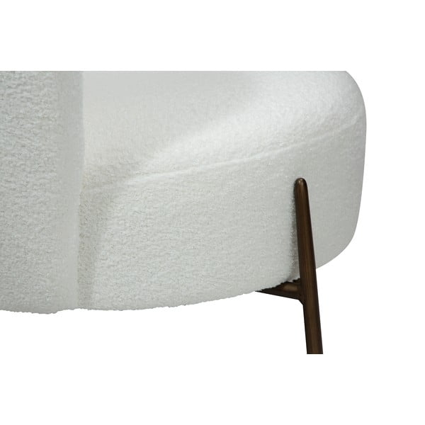 Bílé křeslo z textilie bouclé Orbit – DAN-FORM Denmark-image-1