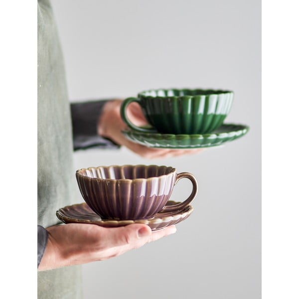 Fialový šálek na cappuccino z kameniny 220 ml Latina – Bloomingville-image-1