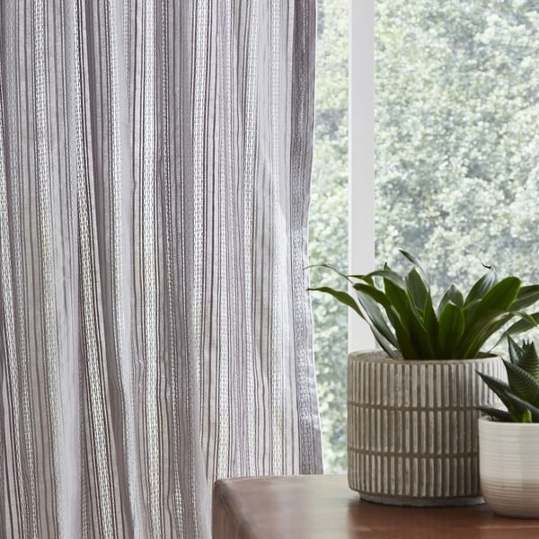 Šedá záclona 229x140 cm Zofia Broderie Anglaise - Pineapple Elephant-image-2