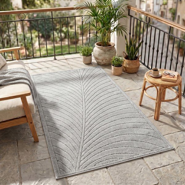 Vnitřní a venkovní koberec ve stříbrné barvě 80x150 cm Nova 1204 – Ayyildiz Carpets-image-1