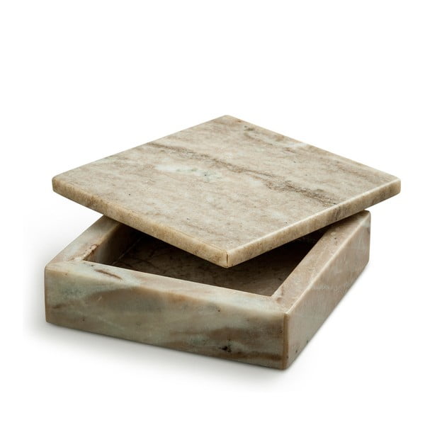 Hnědý mramorový úložný box NORDSTJERNE, 10 x 10 cm
