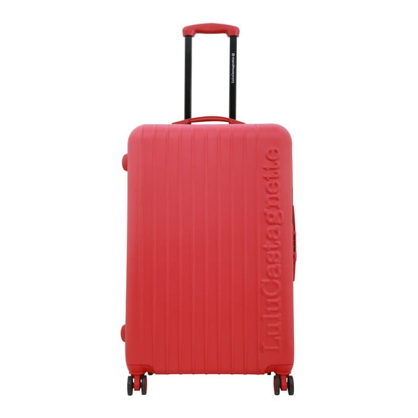Červený cestovní kufr LULU CASTAGNETTE Lil, 107 l
