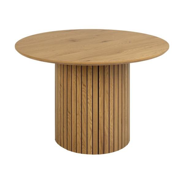 Kulatý jídelní stůl s deskou v dubovém dekoru ø 120 cm Yale - Actona-image-2