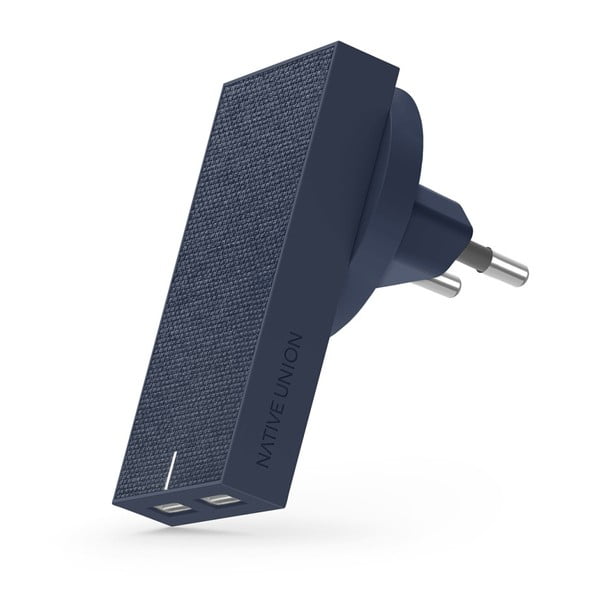 Tmavě modrá nabíječka se 2 USB porty Native Union Smart Charger