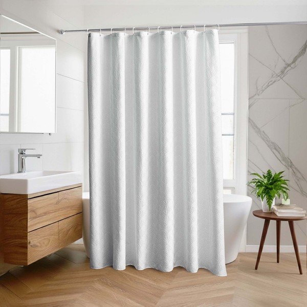 Bílý závěs z mikrovlákna 180x200 cm Baltic – douceur d'intérieur