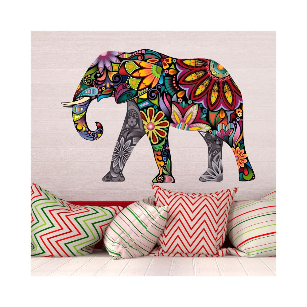 Samolepka Ambiance India Elephant, 60 x 85 cm