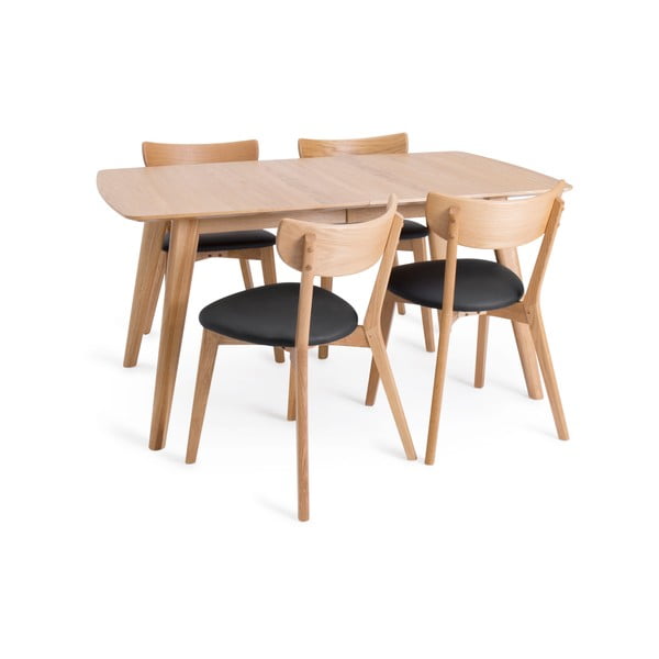 Rozkládací jídelní stůl v dubovém dekoru Unique Furniture Rho, 150 x 90 cm-image-4