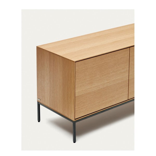 TV stolek v dekoru dubu v přírodní barvě 195x55 cm Vedrana – Kave Home-image-3