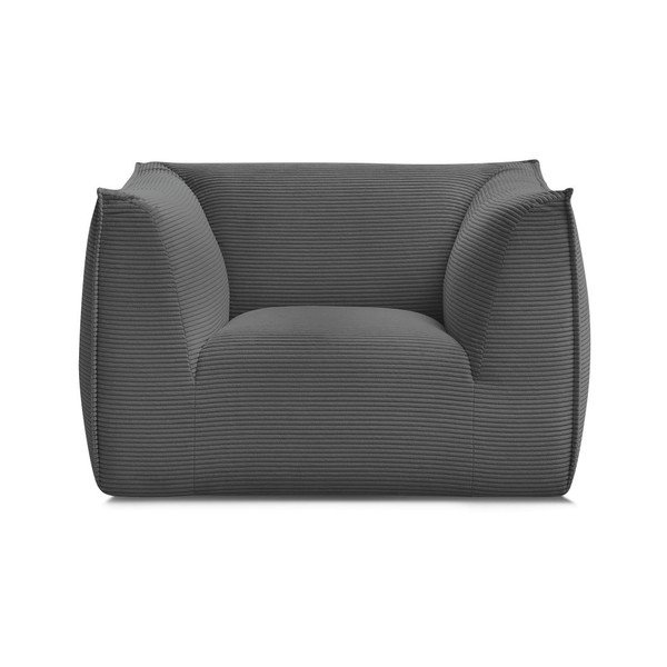 Tmavě šedé manšestrové křeslo Giorgia – Bobochic Paris-image-3