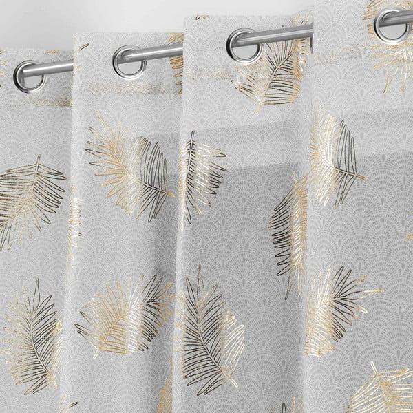 Záclona v béžové a zlaté barvě 140x280 cm Sunny – douceur d'intérieur-image-1