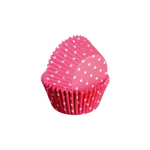 Sada 75 formiček na cupcakes Polka, červená
