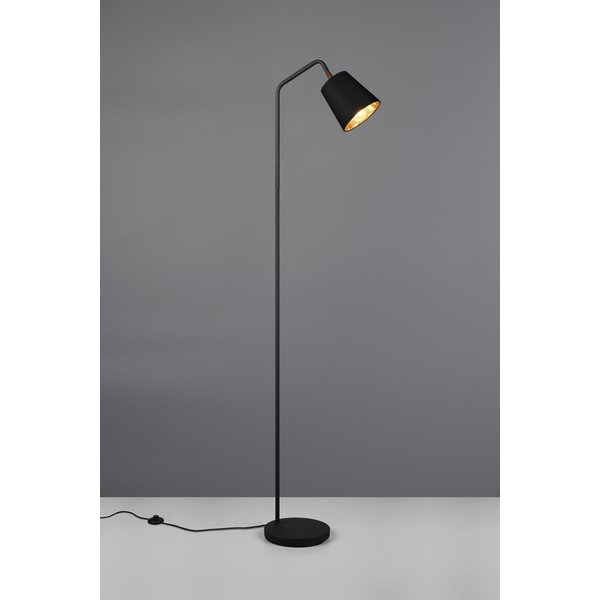 Černá stojací lampa s textilním stínidlem (výška 148 cm) Buddy – Reality-image-2
