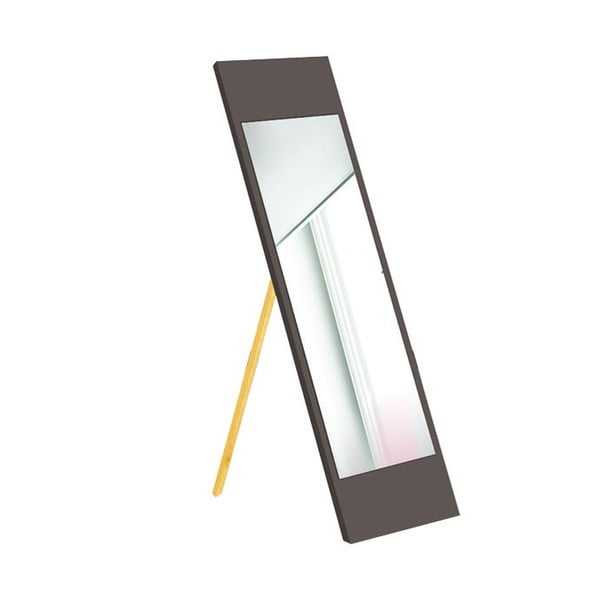 Stojací zrcadlo s hnědým rámem Oyo Concept, 35 x 140 cm