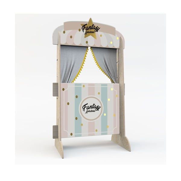 Nástěnný dekorativní stojan na knihy Dekornik Zmrzlinářský stánek-image-1