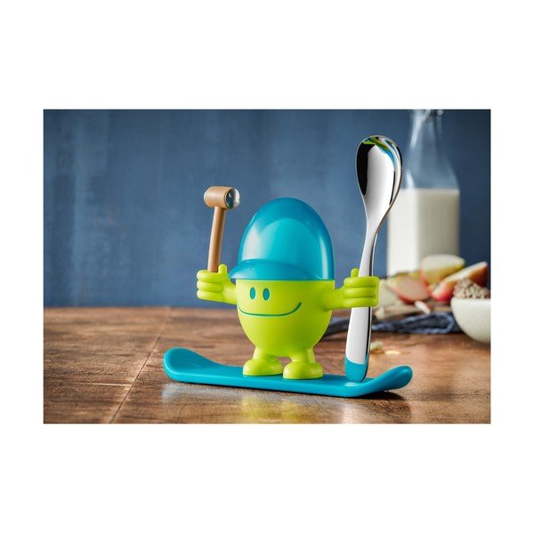 Modro-zelený stojánek na vajíčko s lžičkou WMF Cromargan® Mc Egg-image-1