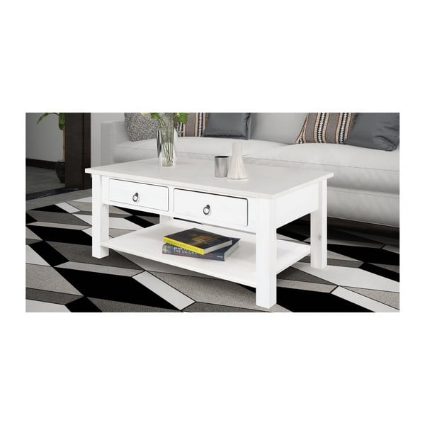 Bílý konferenční stolek z borovicového dřeva Støraa Inda-image-2