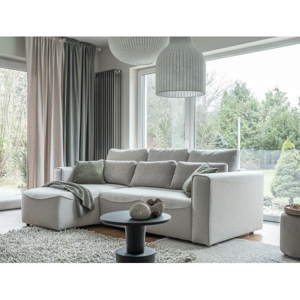 Krémová rozkládací rohová pohovka (variabilní) Homely Tommy – Miuform-image-4