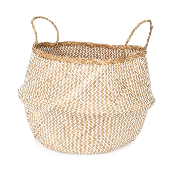 Světlý úložný košík z mořské trávy Compactor Zic Zac, ⌀ 45 cm-image-4