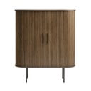 Hnědá skříňka v dekoru dubu s posuvnými dveřmi 100x118 cm Nola – Unique Furniture