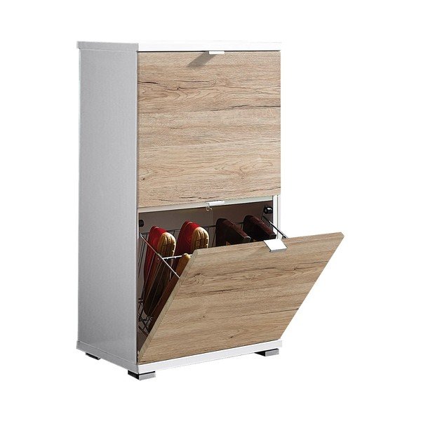 Bílý botník se zásuvkami v přírodní barvě Germania Colorado, výška 91 cm-image-1