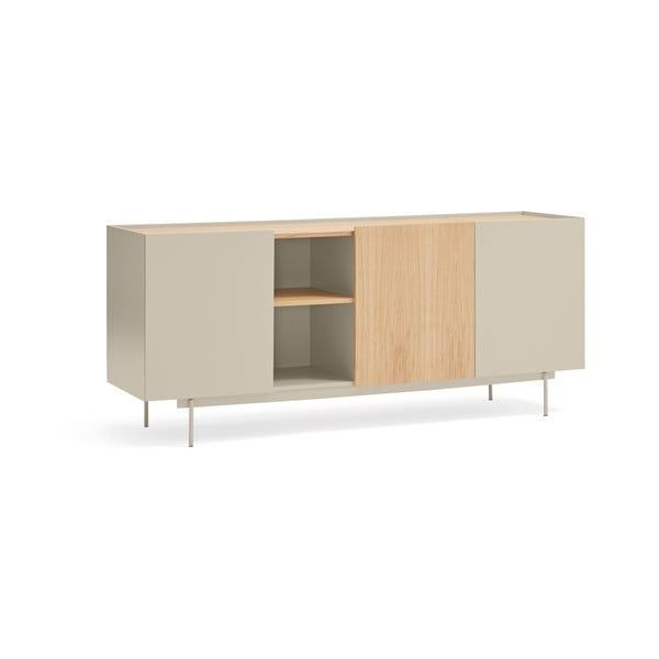 Nízká komoda v dekoru dubu v béžovo-přírodní barvě 180x78 cm Otto – Teulat-image-1