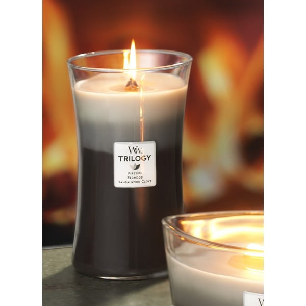 Vonná svíčka WoodWick Hřejivé dřevo, 110 hodin hoření-image-1