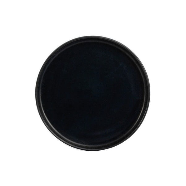 Černý kameninový malý talíř ÅOOMI Luna, ø 20 cm
