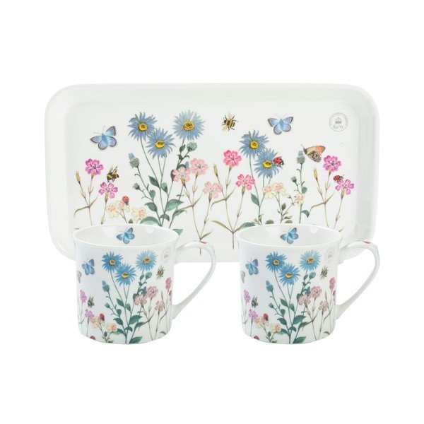 Sada 2 hrnků s podnosem Creative Tops Meadow Bugs