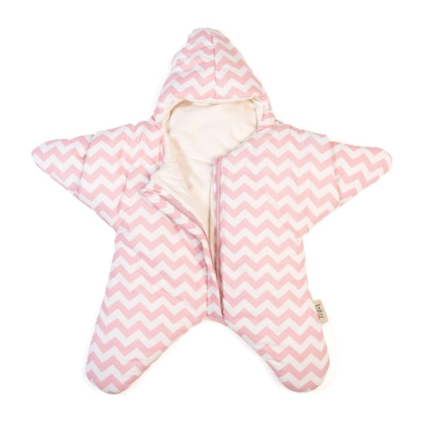 Dětský spací vak Pink Star, vhodný i na léto, pro děti od 4 do 7 měsíců