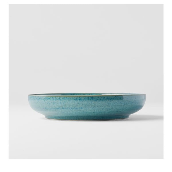 Tyrkysový hluboký  keramický talíř ø 20 cm Peacock – MIJ-image-1