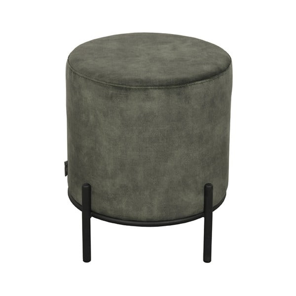 Khaki sametový taburet Troy – LABEL51-image-2