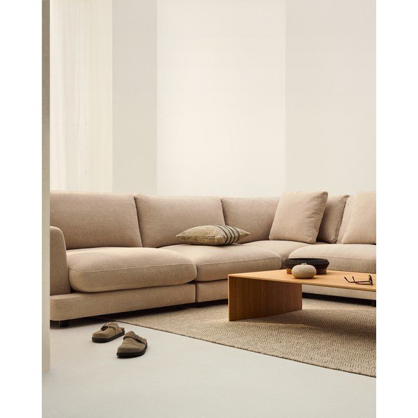 Béžová žinylková rohová pohovka Gala – Kave Home-image-3