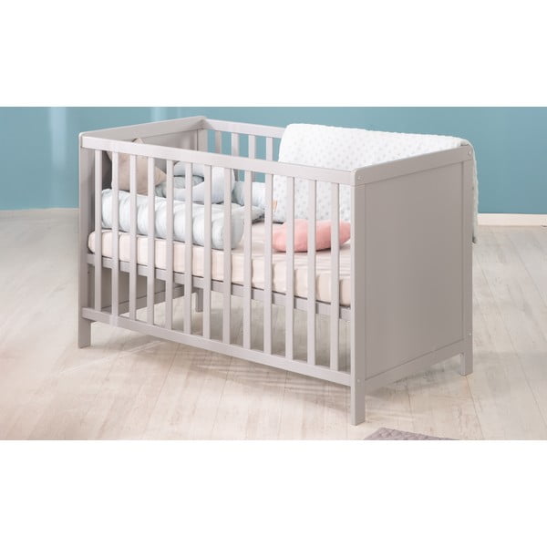 Šedá/taupe postýlka 60x120 cm Hamburg – Roba-image-1