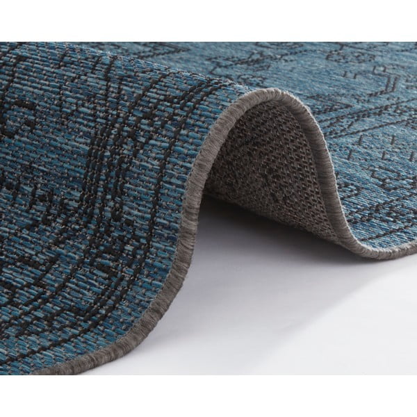 Tmavě modrý venkovní koberec NORTHRUGS Tyros, 70 x 200 cm-image-1