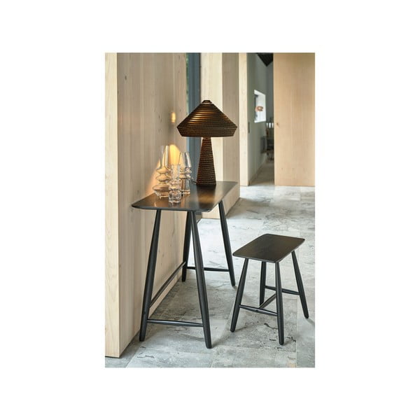 Černý konzolový stolek z dubového dřeva 100x44.5 cm Bast - Villa Collection-image-1